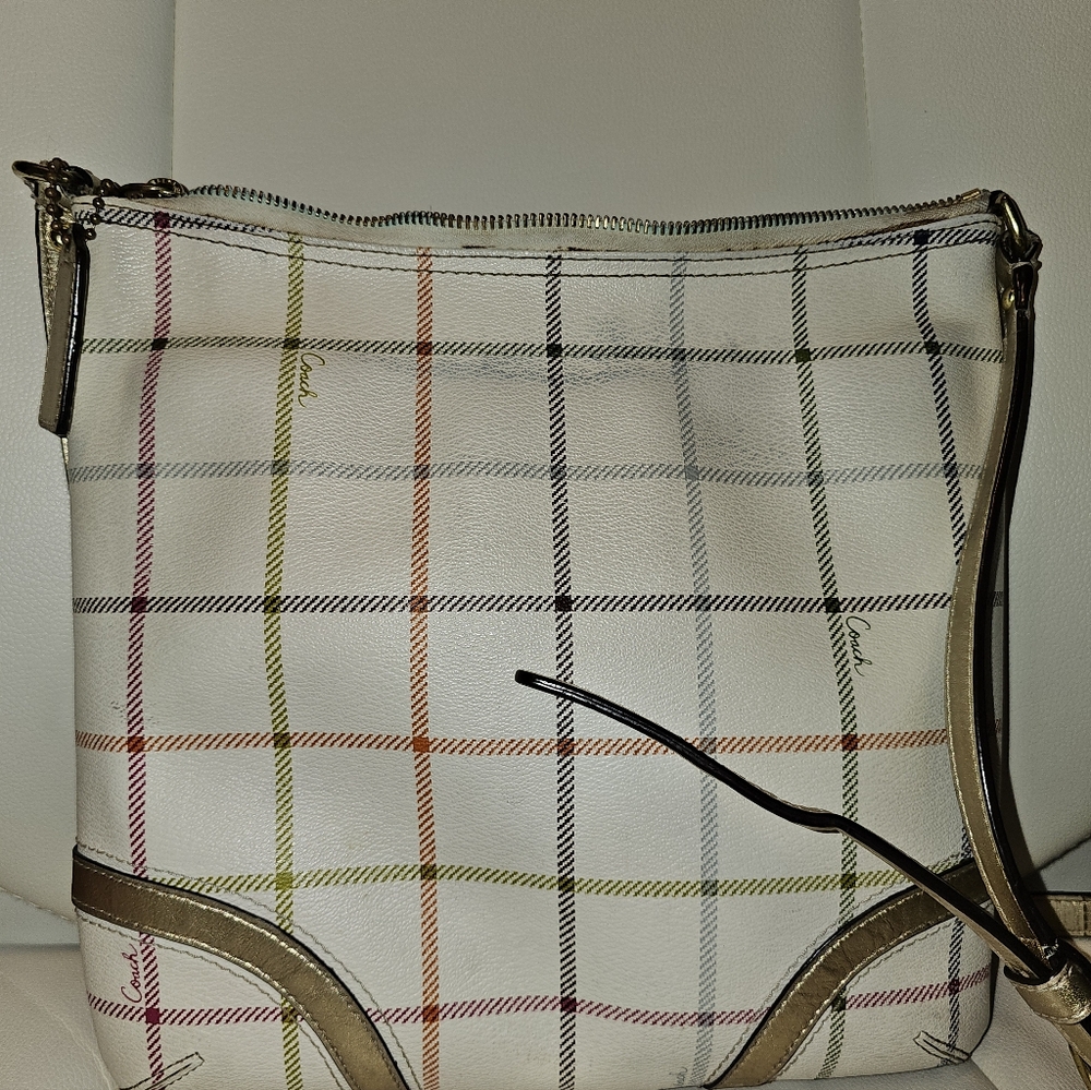 Coach Peyton Tattersall File Crossbody Project Bag - Picture 8 of 13